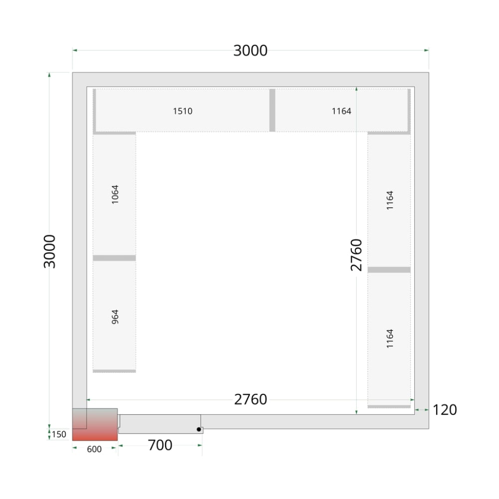 Tefcold riiulisüsteem CRNF3030